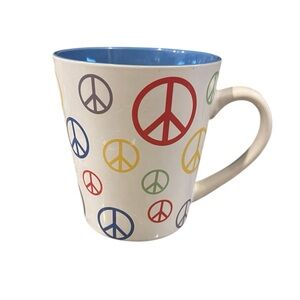 Great Gatherings Multi Color Peace Sign Coffee Mug